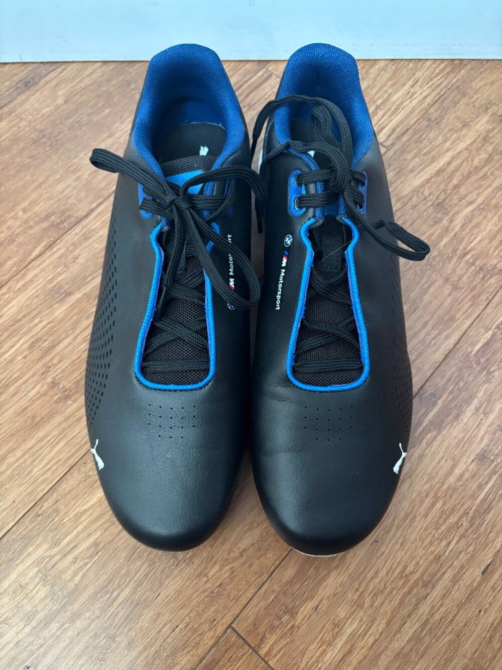 PUMA x BMW M Motorsport Black Blue Low Top Driving Sneakers Shoes 10